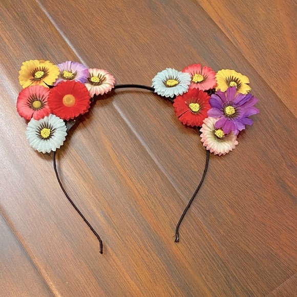 Other - Floral Cat Ear Headband